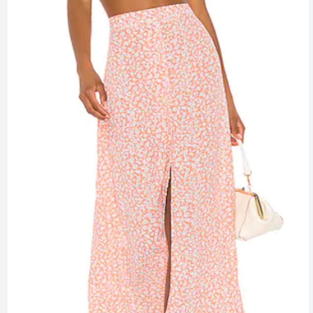 Flynn Skye Peach Floral Maxi Skirt